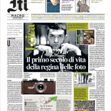 Il Messaggero, 15.04.2025 | Il primo secolo di vita della regina delle foto